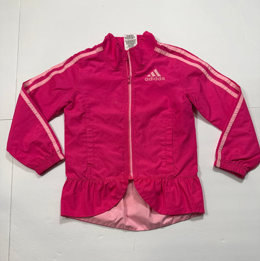 #141 Girls 4T Adidas Lightweight Hot Pink Jacket