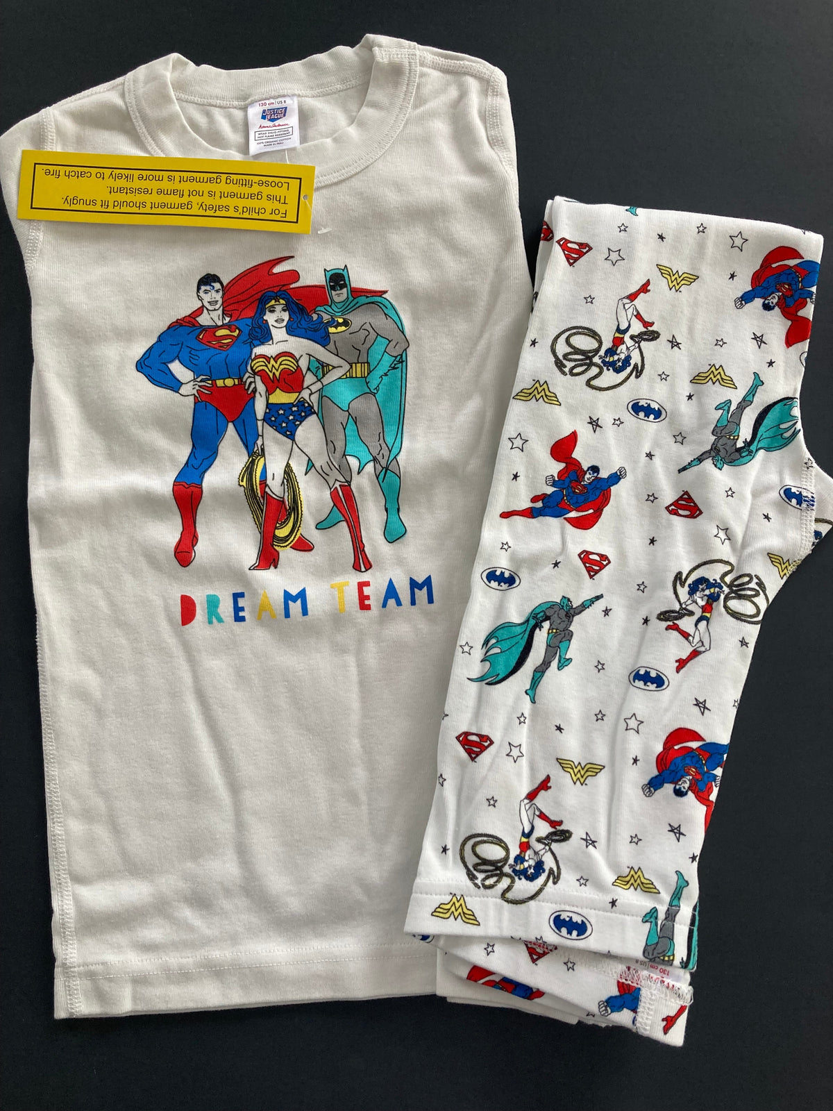 Seller #91 unisex size 8 Hanna Andersson DC Comics "Dream Team" long johns NWT