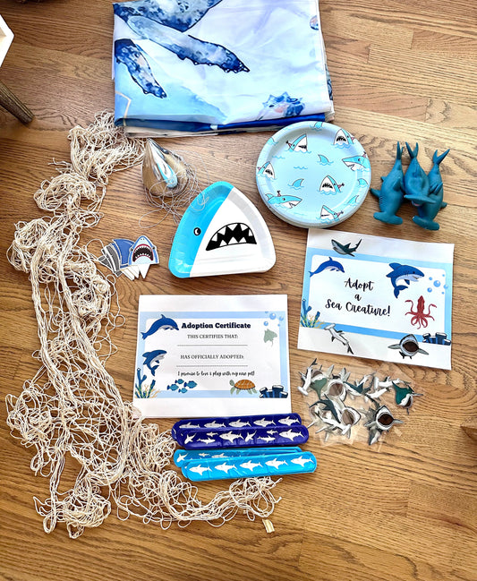 #98- Kids Shark Birthday Decorations