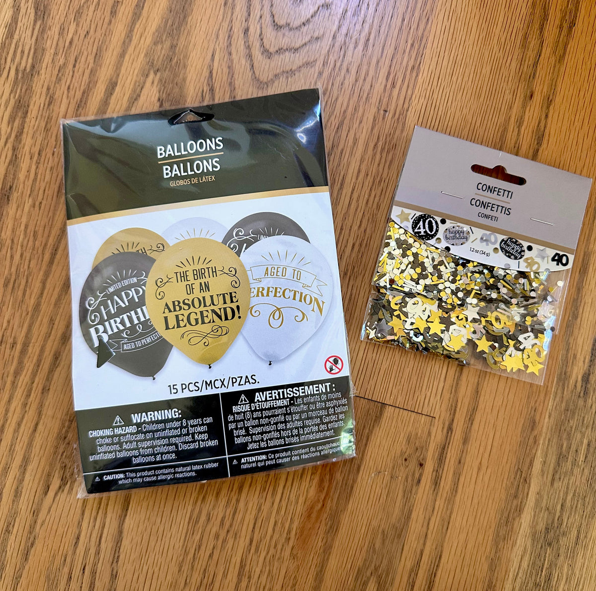 #98- 40th Birthday Decorations- Balloons & Confetti