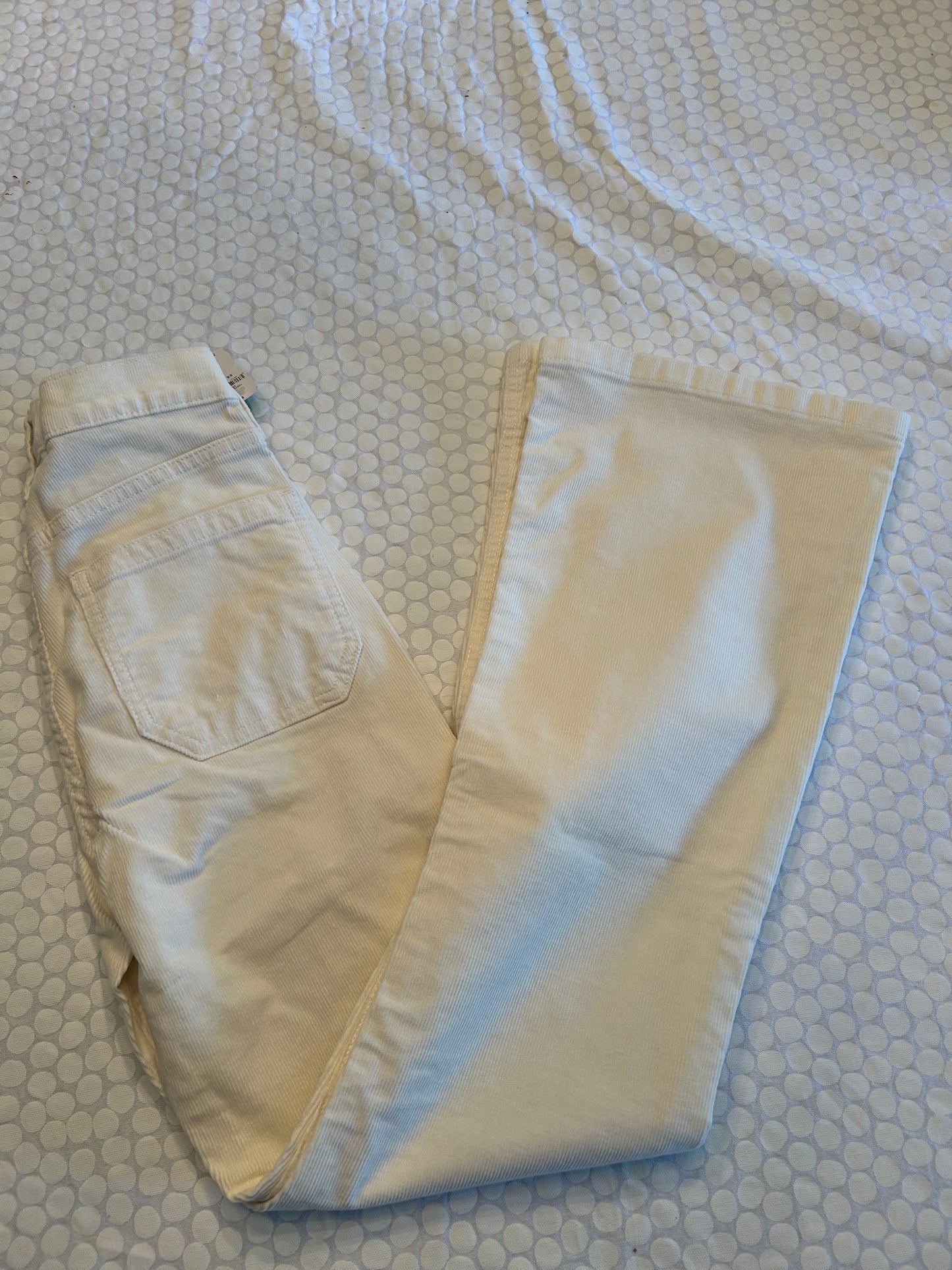 136 NWT Gap flared cream cords size 25