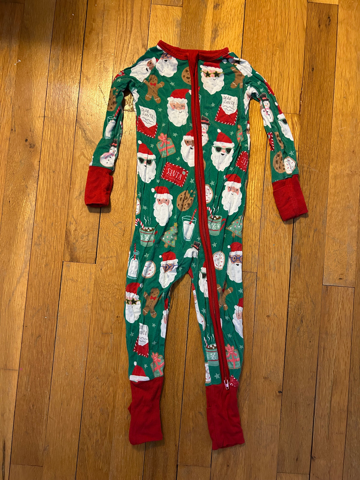Seller 128 - Little Sleepies 12-18M Boys Christmas Milk and Cookies Zippie