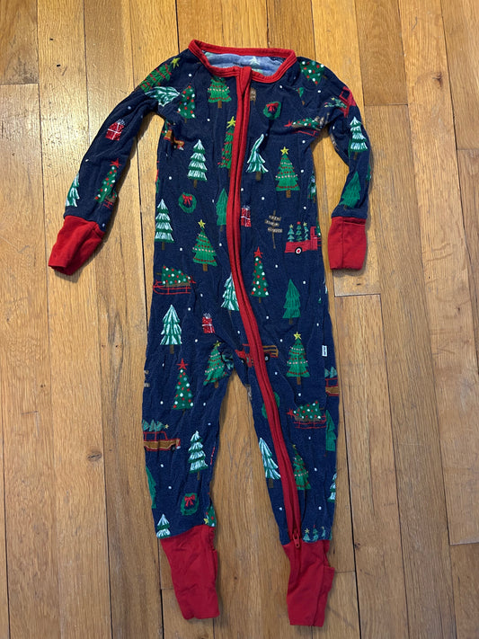 Seller 128 - Little Sleepies 12-18M Boys Christmas Tree and Trucks Zippie