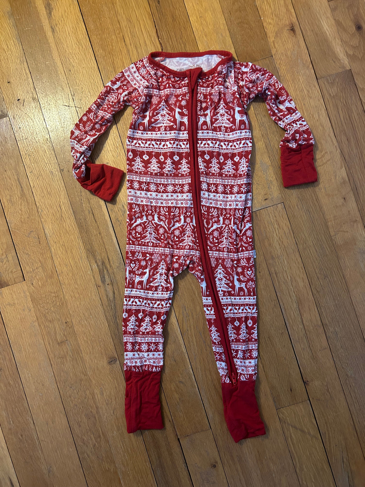Seller 128 - Little Sleepies 6-12M Fair Isle Christmas Zippie