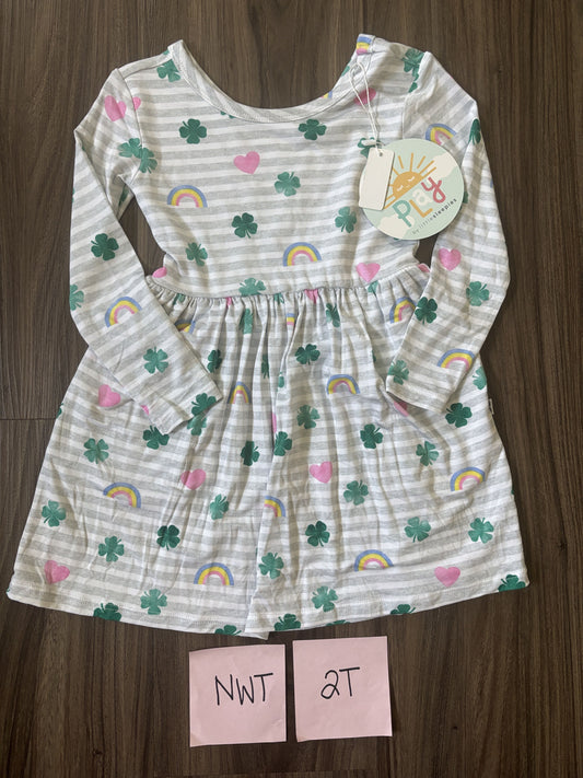 #138 - 2T NWT Bamboo (little sleepies) lucky in love dress