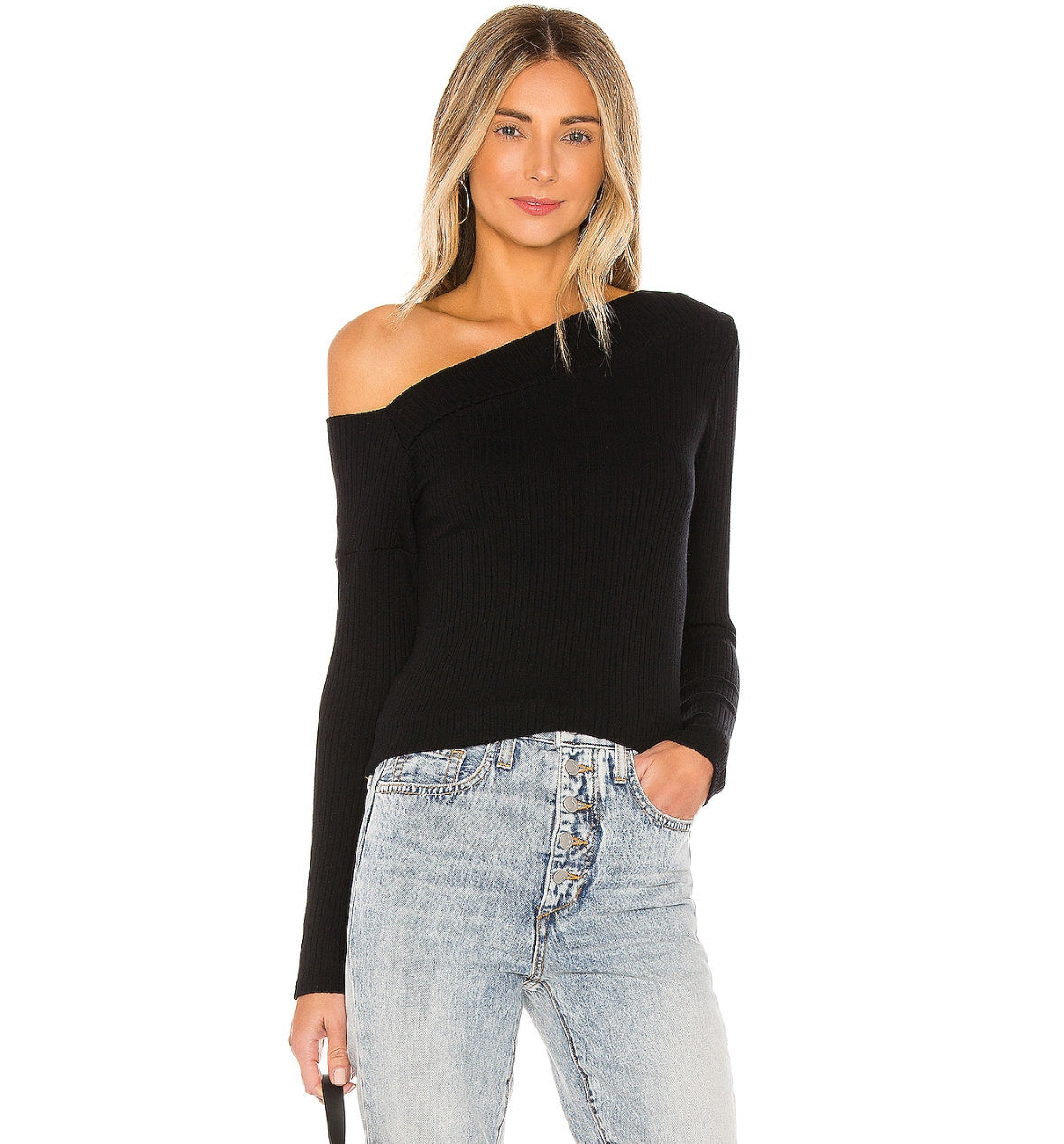 Seller #172 REDUCED Michael Lauren Maples Long Sleeve Top. Black Size L