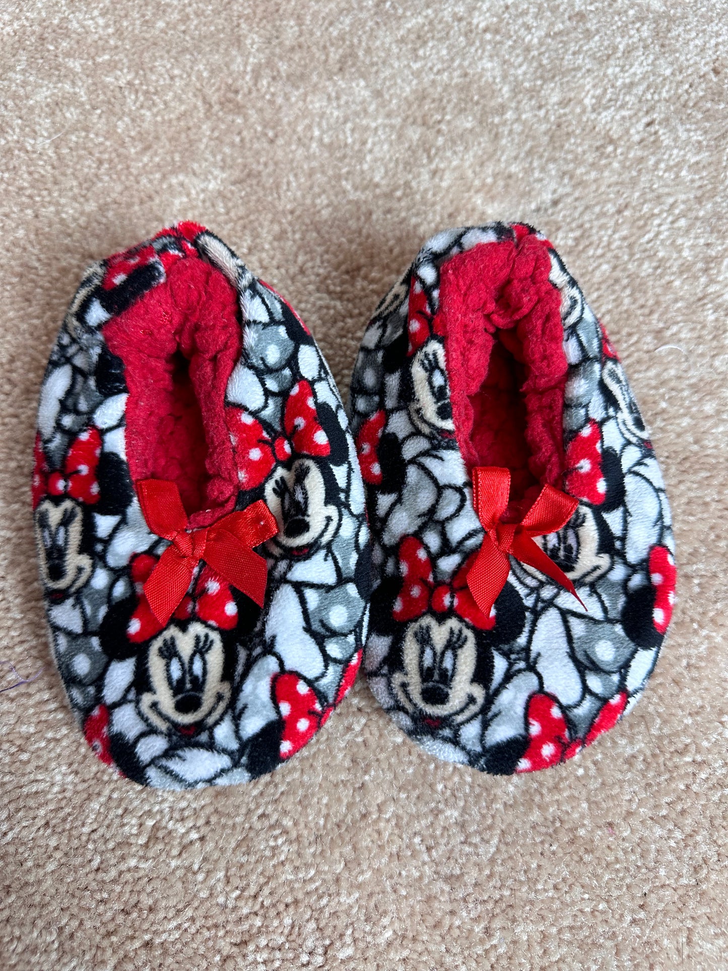 Minnie slippers girls size 3/4