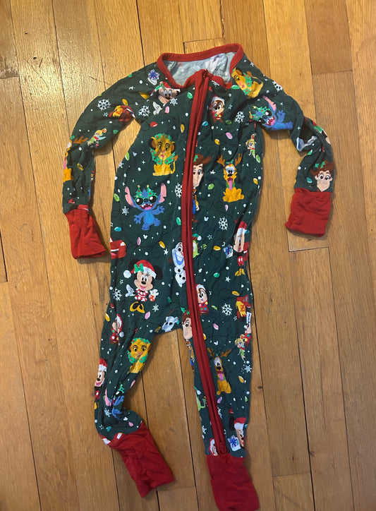 Seller 128 - Little Sleepies 12-18M Disney Pixar Christmas Christmas Lights Zippie