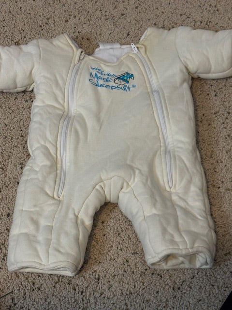 #210 Merlin Sleepsuit, 2 included, size small, 3-6 months, 12-18lbs