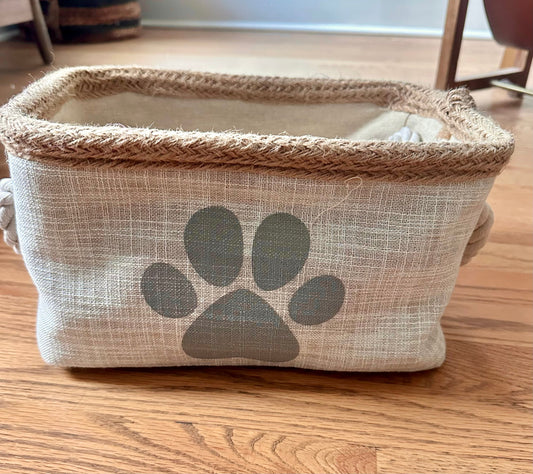 #98- Pet Organizer Basket with Bone Print