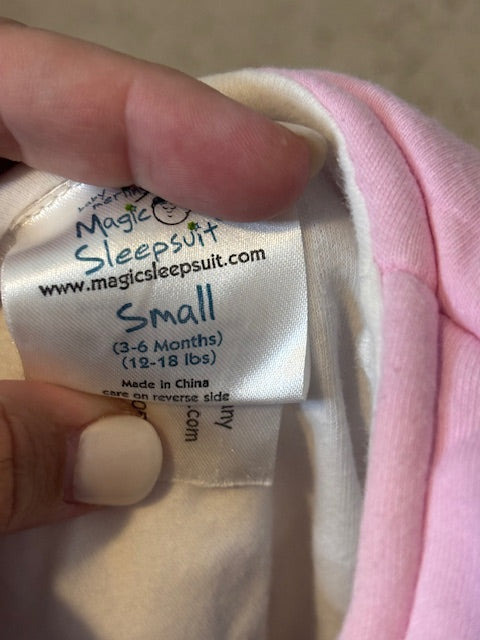 #210 Merlin Sleepsuit, 2 included, size small, 3-6 months, 12-18lbs