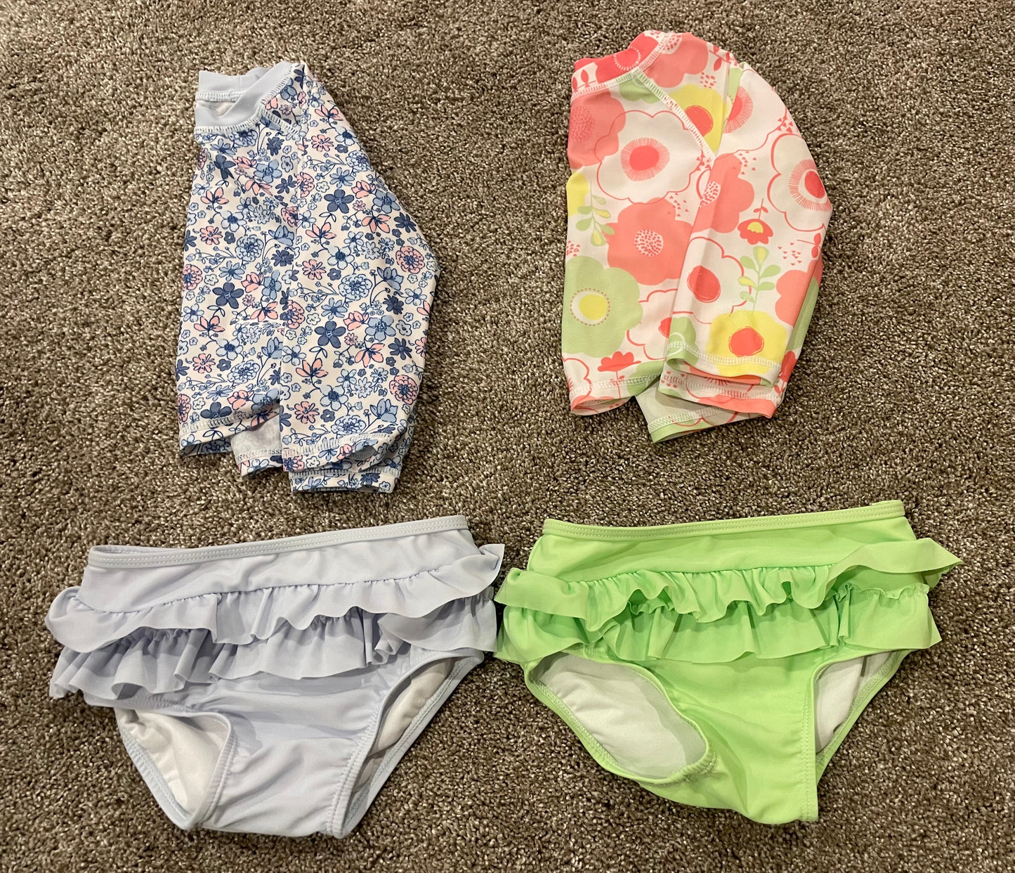 Girls 18 month rashguard swimsuit bundle