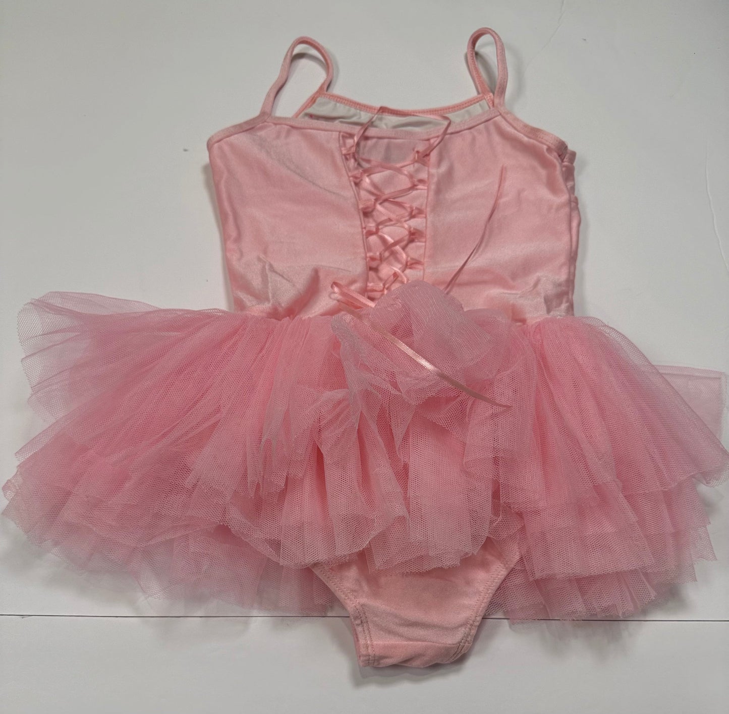 #141 Girls 5 Sweet Honey Pink Tulle Leotard
