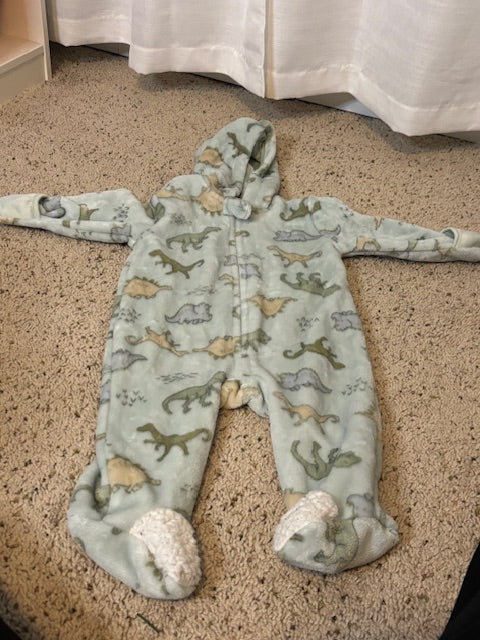 #210 Baby Boy Fleece Onesie, size 6-9 months