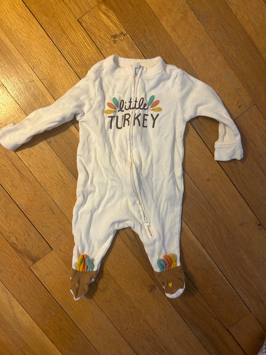 Seller 128 - Little Turkey Newborn Thanksgiving Zippie