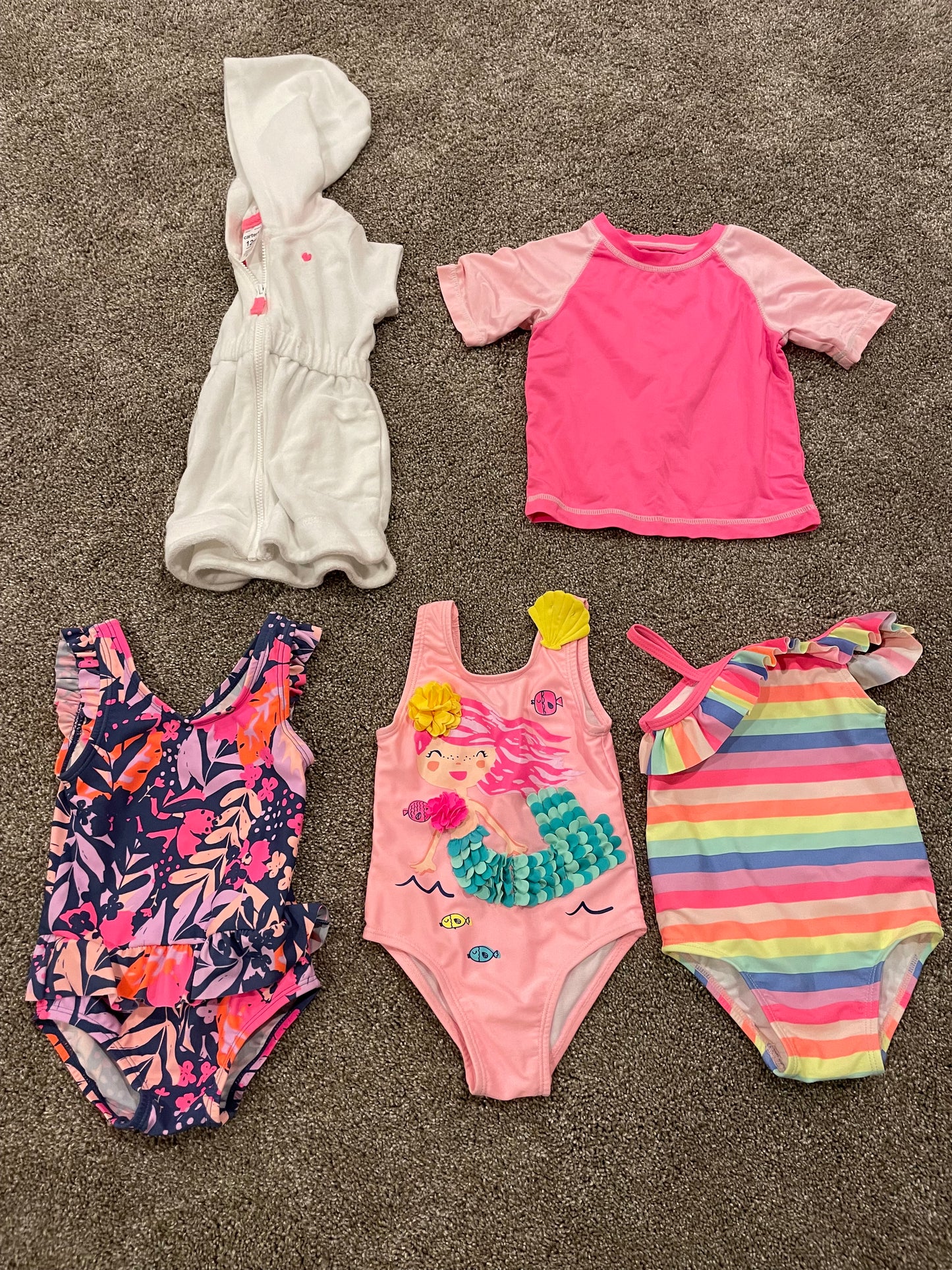 Girls 12 month swimsuit bundle with coverup