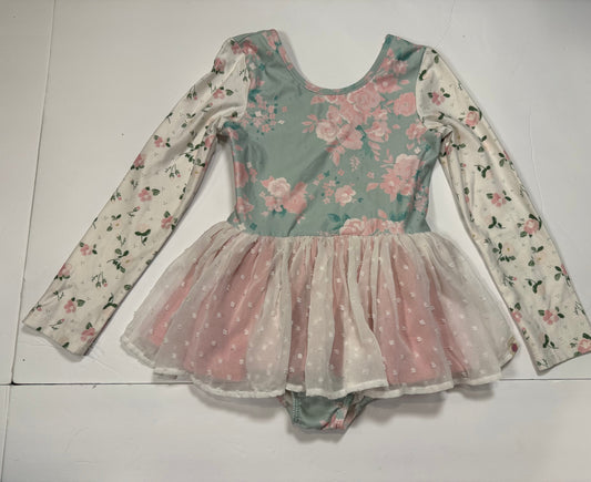#141 Cheeky Plum 5T Pink Rose with Long Sleeve Leotard