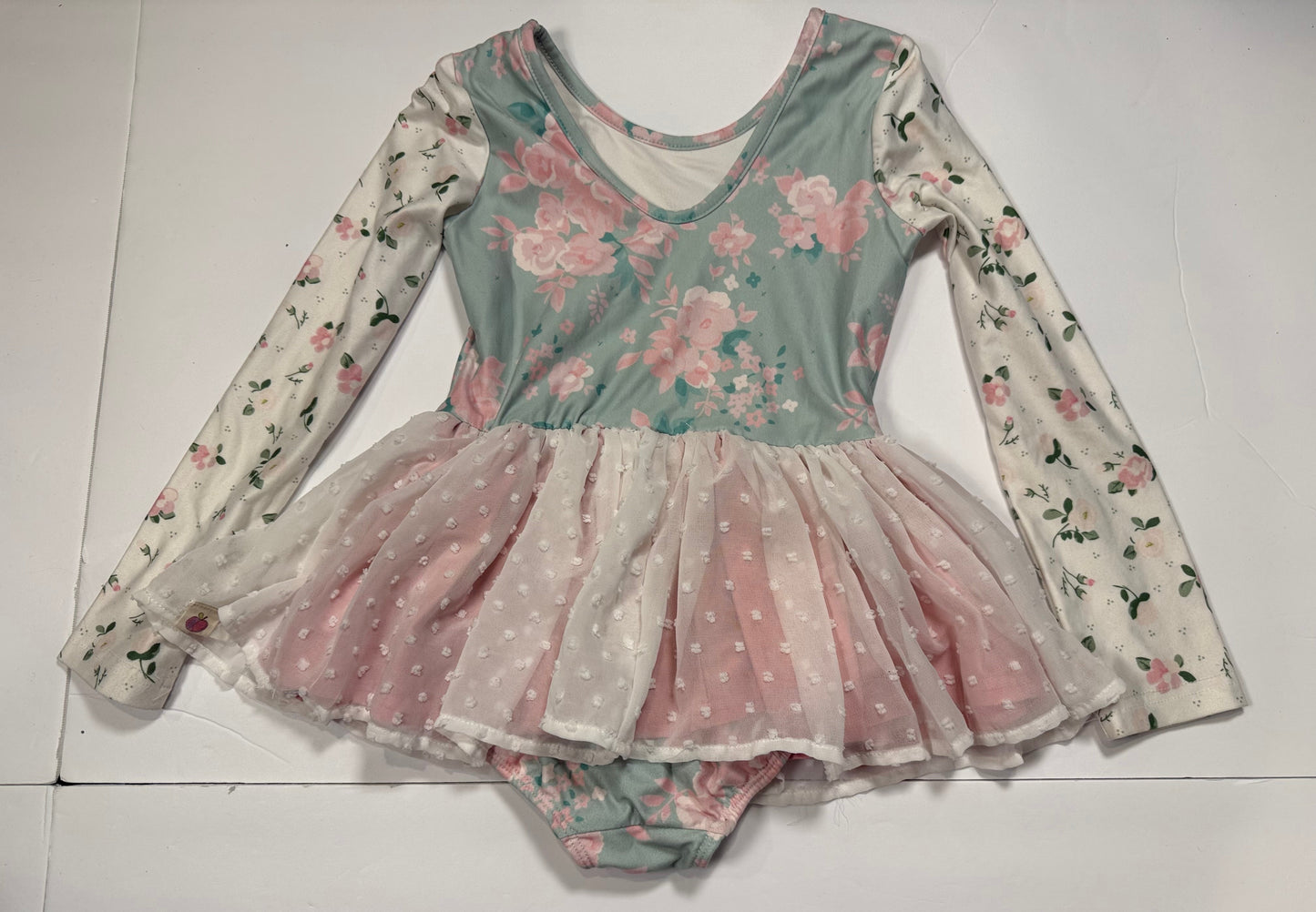 #141 Cheeky Plum 5T Pink Rose with Long Sleeve Leotard