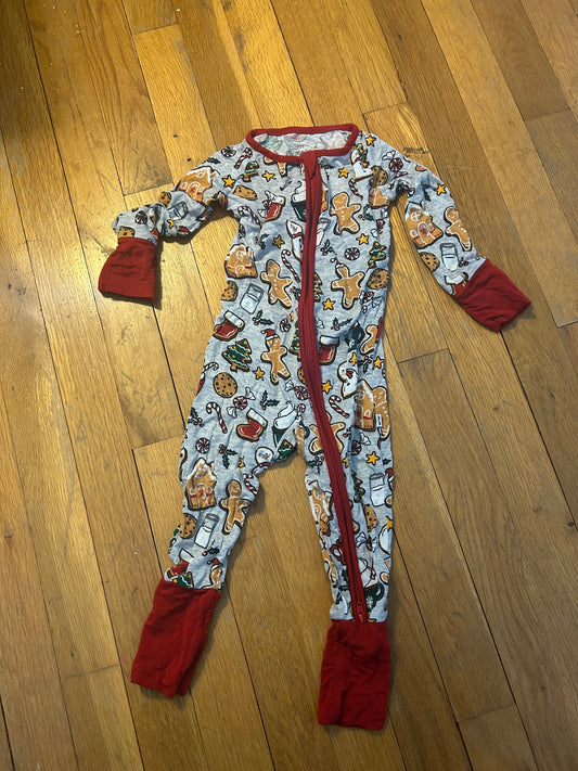 Seller 128 - Little Sleepies 6-12M Christmas Cookies Zippie