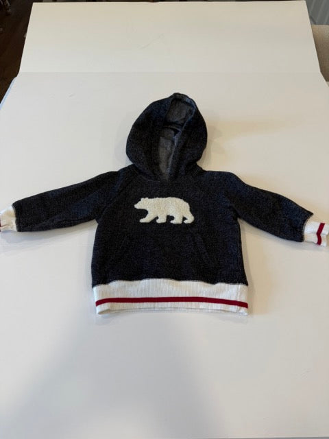 #9 -  Hatley Heritage -  Black sweatshirt with white fuzzy  bear Toddler SIZE  2T REDUCED