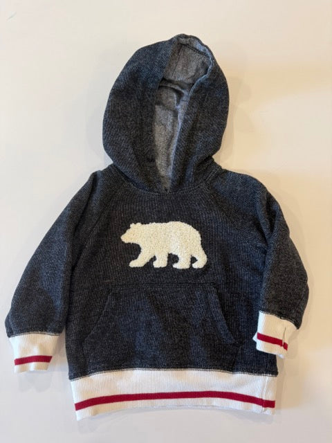 #9 -  Hatley Heritage -  Black sweatshirt with white fuzzy  bear Toddler SIZE  2T REDUCED