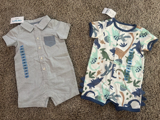 NWT Set of 2 Rompers, Size 9M