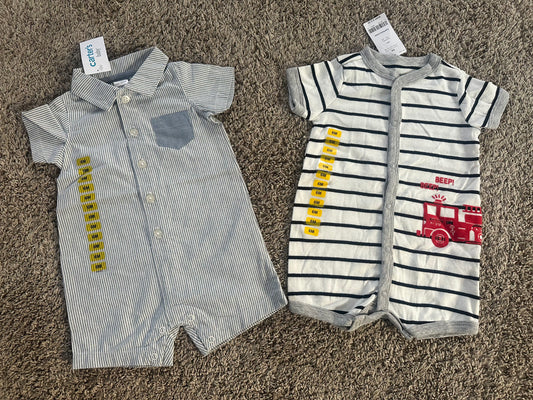 NWT Set of 2 Rompers, Size 6M