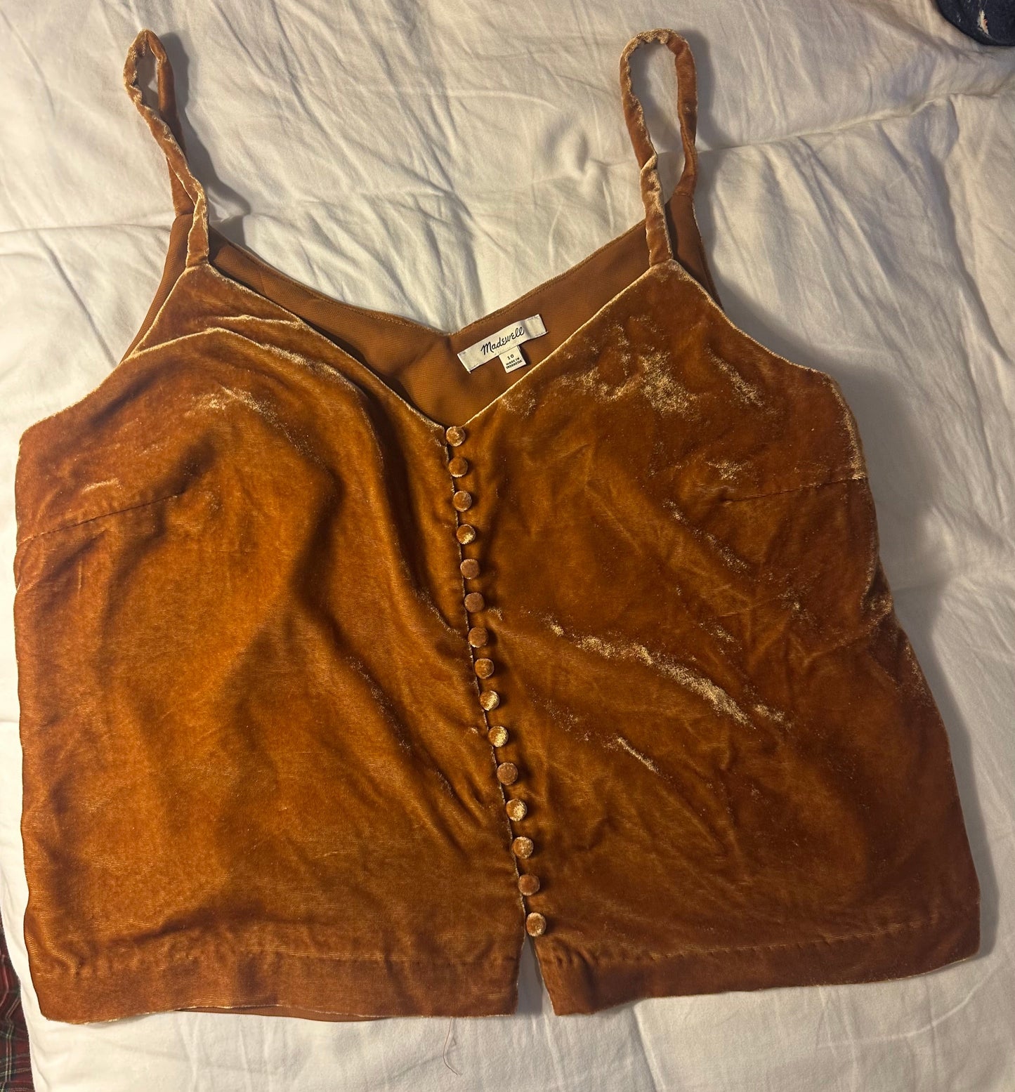 Seller #51: Madewell Velvet Tank - size 10