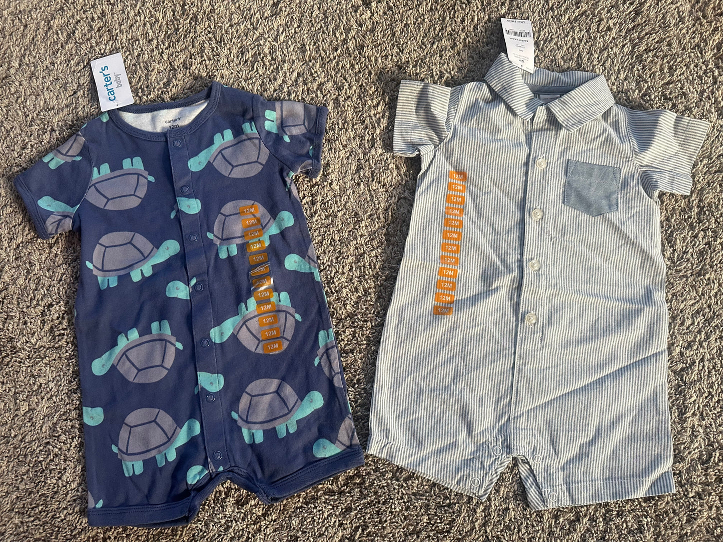 NWT Set of 2 Rompers, Size 12M
