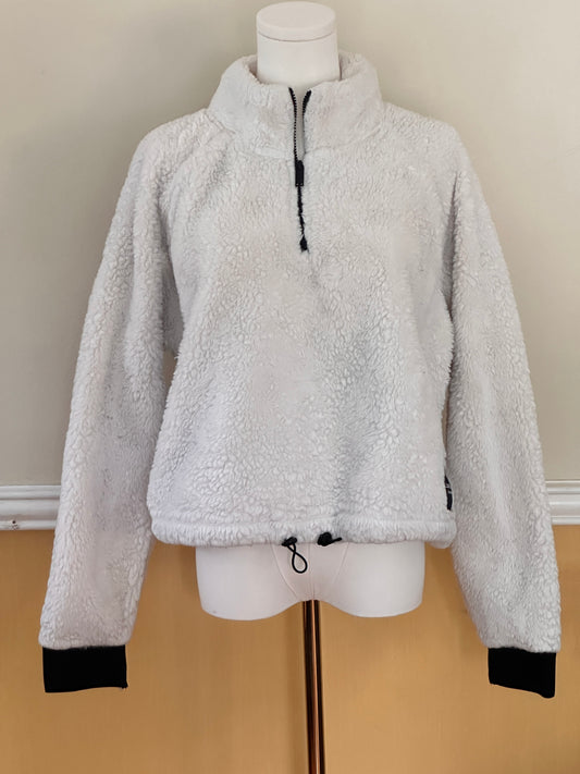 #163 Calvin Klein Cropped Sherpa Fleece Sweatshirt - Women's XL - EUC