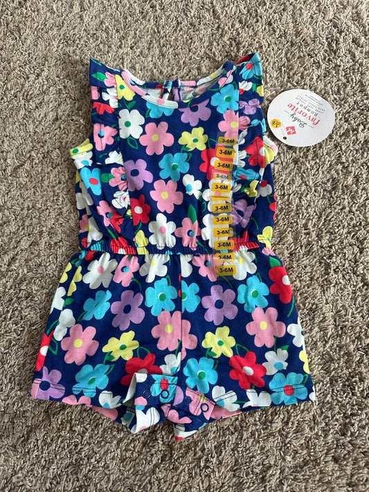 NWT Floral Tank Romper, Size 3-6M
