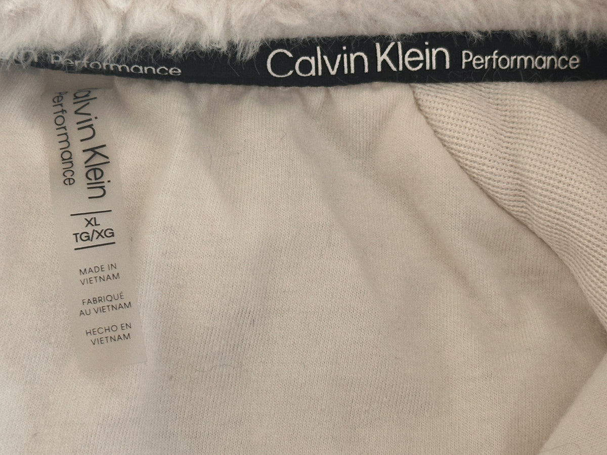 #163 Calvin Klein Cropped Sherpa Fleece Sweatshirt - Women's XL - EUC