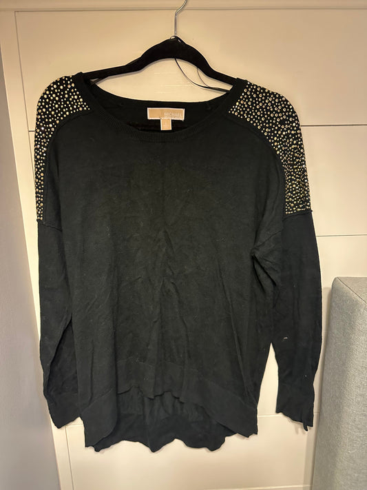 Seller #51: Michael Kors black and gold studded sweater - Large