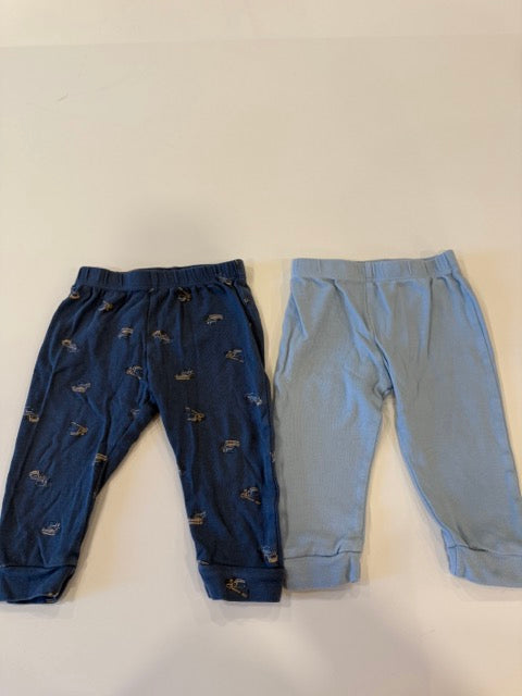 #9 -  Pekkle -  Yellow Longsleeve Construction onesie and striped shortsleeve onesie with light blue and dark blue construction print pants boys SIZE  18M