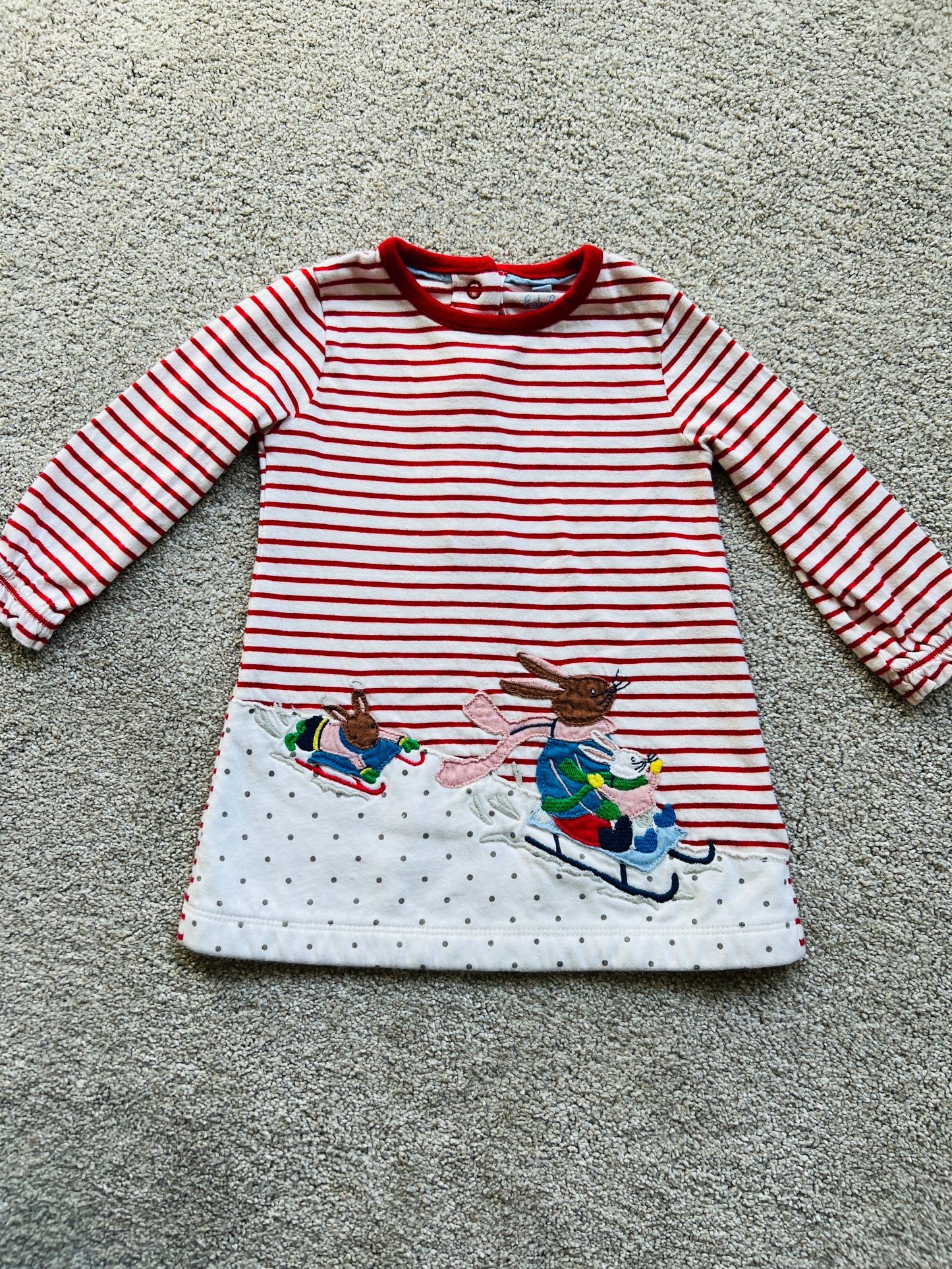 #68 Baby Boden girls 6-9 mo sweater dress, VGUC