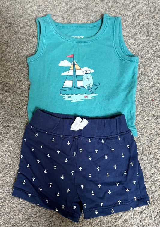REDUCED Seller #119 Carters Boys 0-3M Lake Outfit