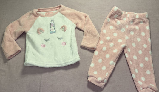 #103 12m Unicorn Fleece Outfit