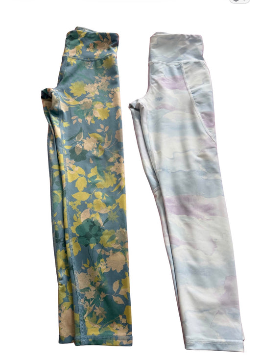 #181 2 Pair Girls Old Navy Athletic Leggings, Size 8