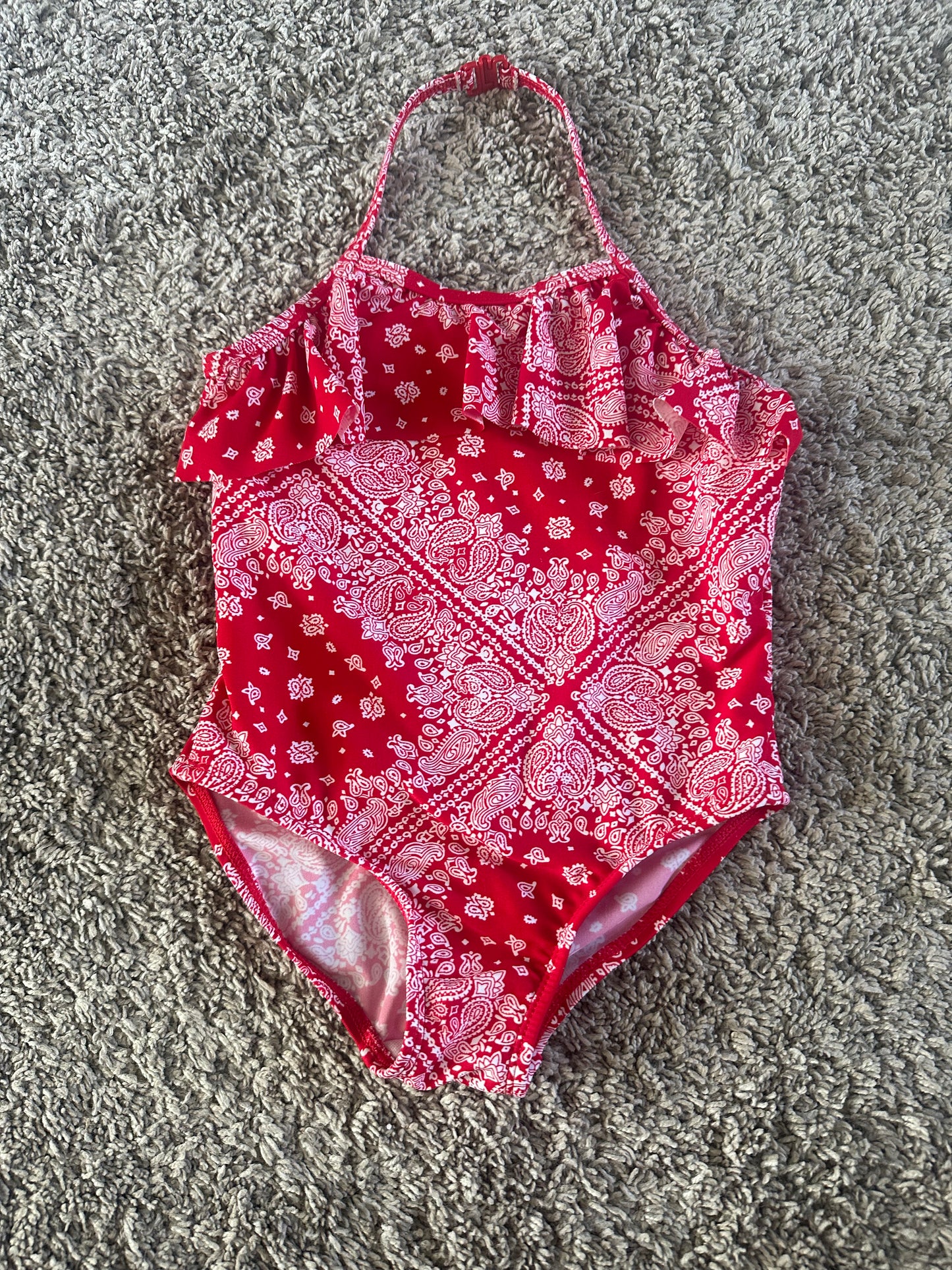 Red, One-Piece OshKosh Bathing Suit, Size 5T