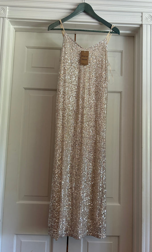 136 NWT Sequin long dress size small