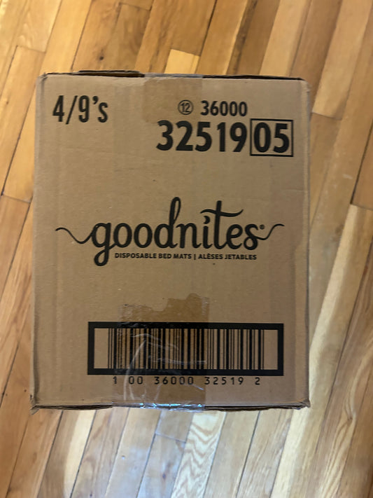Seller 128 - Goodnites Disposable Bed Mats (36 count) - New in Box!