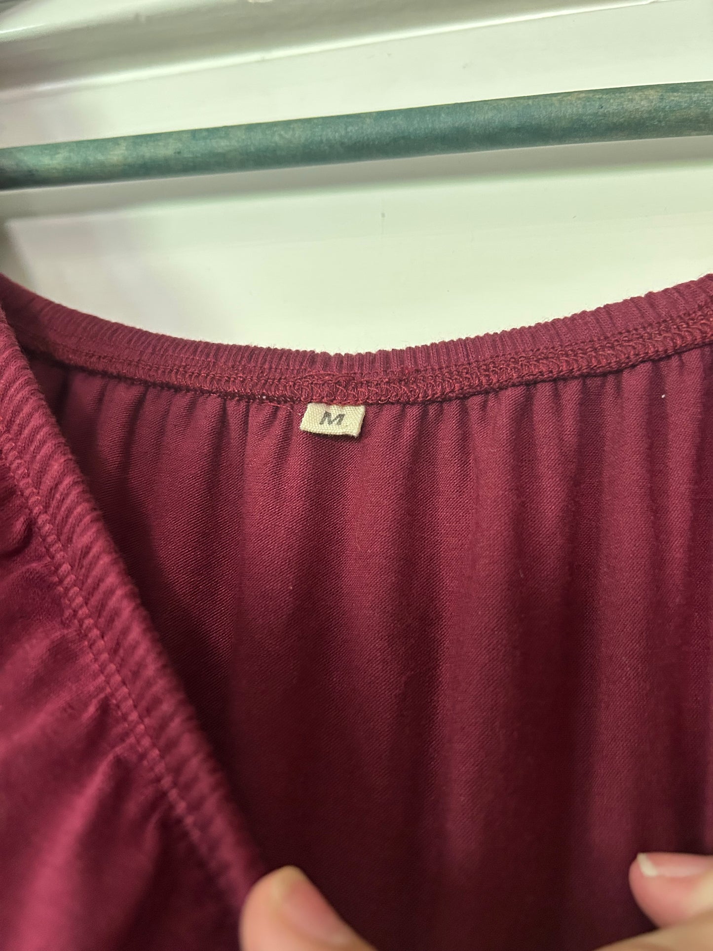 136 EUC Merlot red size m maternity dress