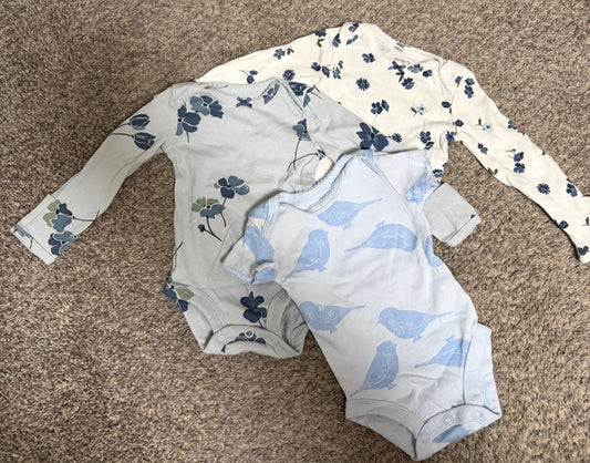 REDUCED Seller #119 Carters Girls Blue Onesies