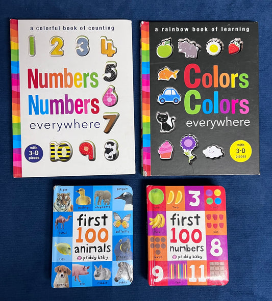 Board book bundle: Numbers, Colors, Animals, First 100…