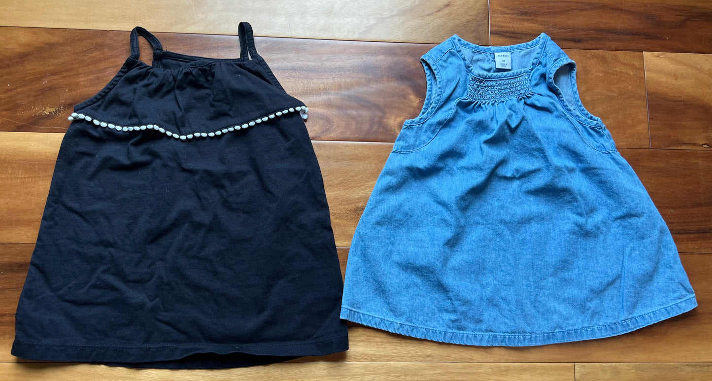 Seller #72 Girls 3T sleeveless shirts Denim | Black - GUC