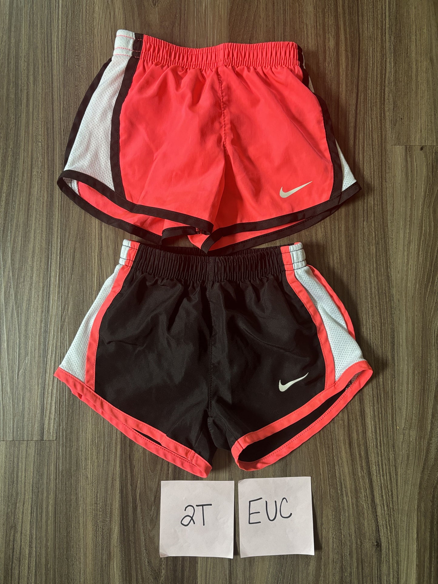 #77 - 2T EUC Nike Dri-Fit Shorts (Black/Coral)