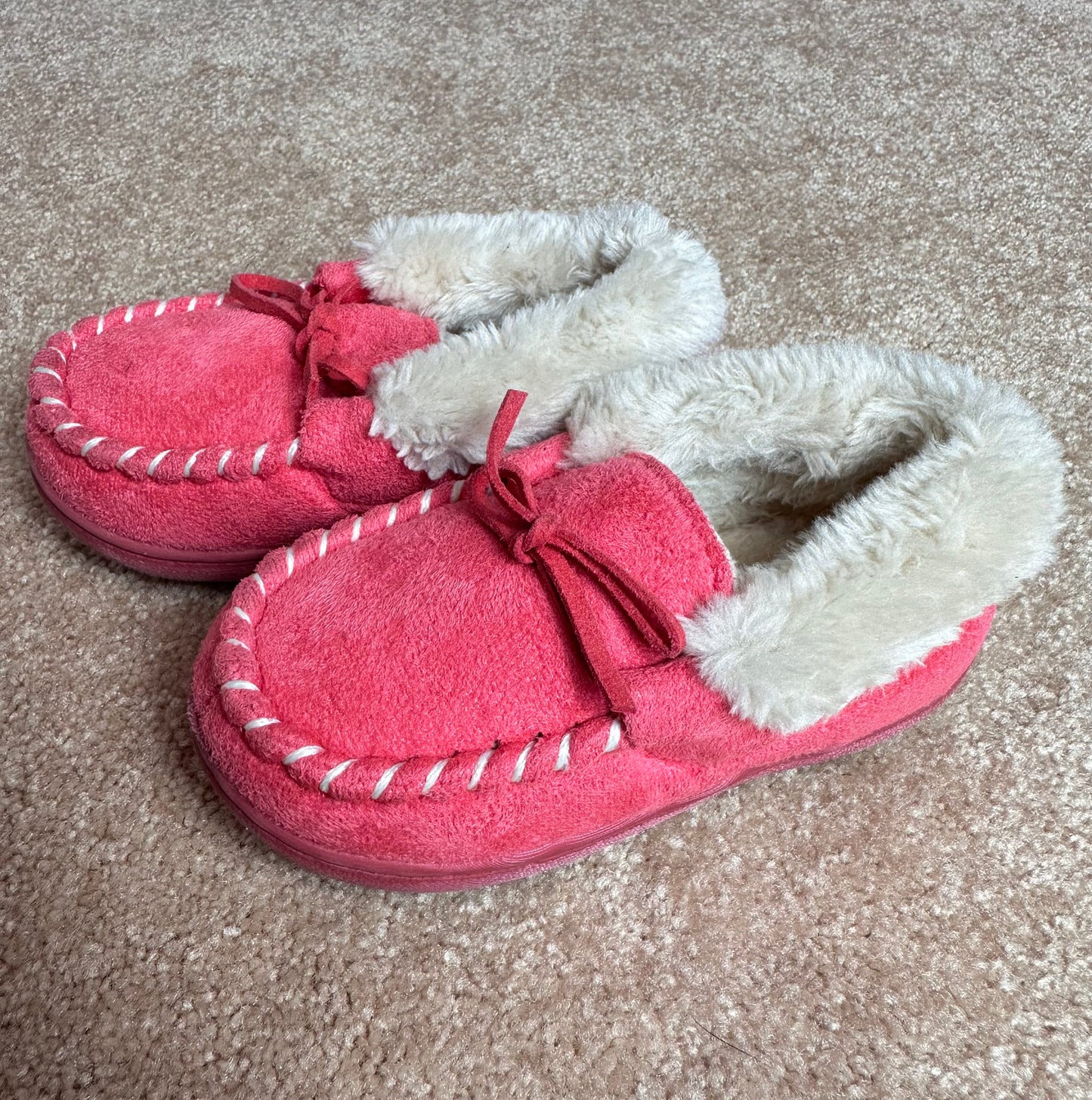 Merrimac coral moccasins girls size 9-10