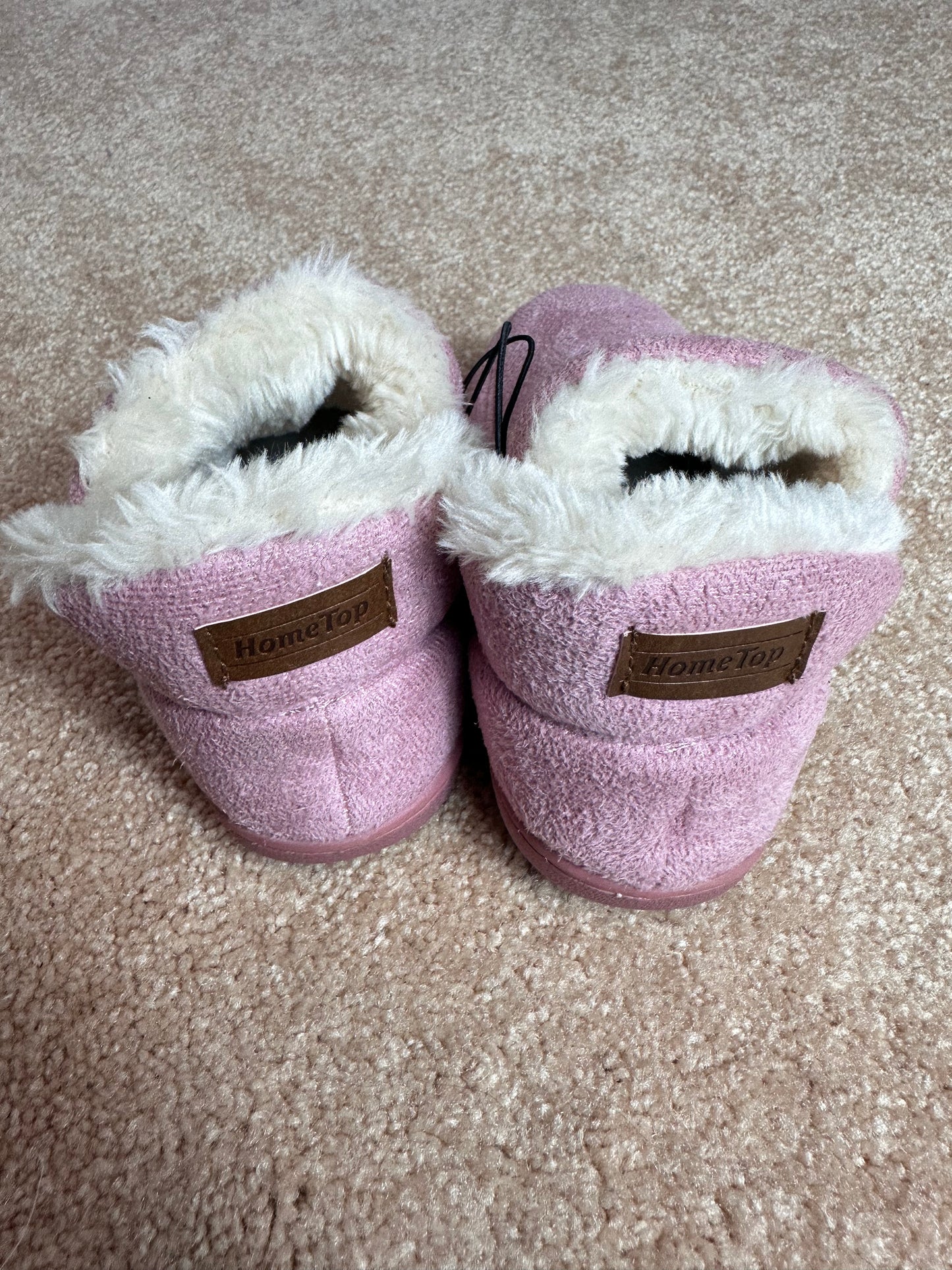 Hometop blush slippers girls size 9-10 NWT