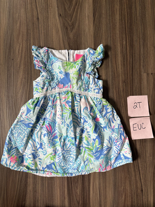 #77 - EUC 2T Lilly Pulitzer Blue Dress