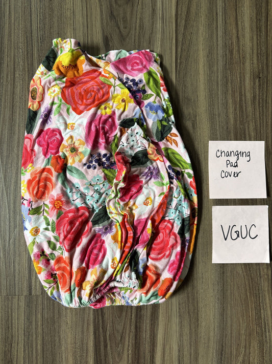 #77 - Posh Peanut (Bamboo) Petra Floral Changing Pad Cover (1 of 2)